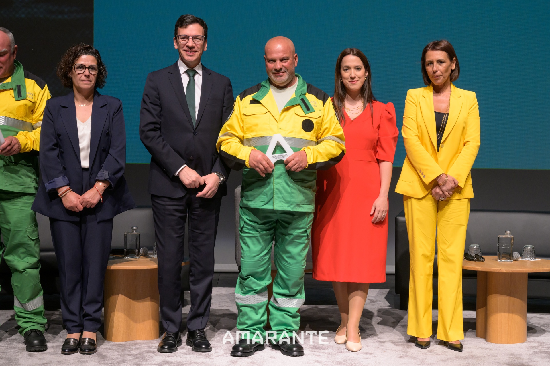 Pormenor do momento simbólico de reconhecimento aos Sapadores Florestais de Amarante
