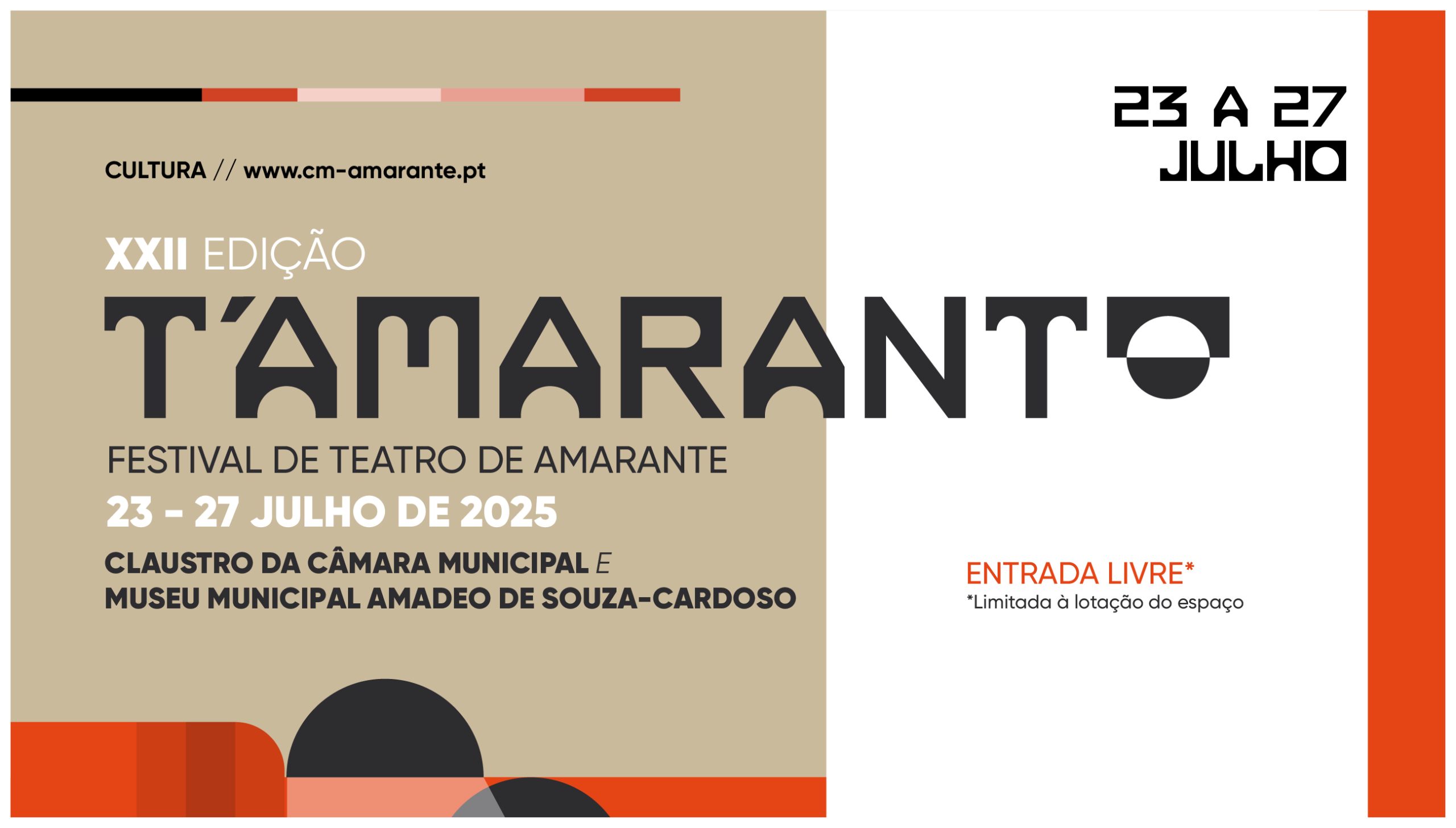 T’Amaranto – Festival de Teatro de Amarante de 23 a 27 de julho